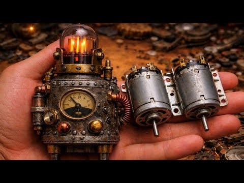 Mini Generator Machine Using DC Motor | Creative DIY Motor Project. ?