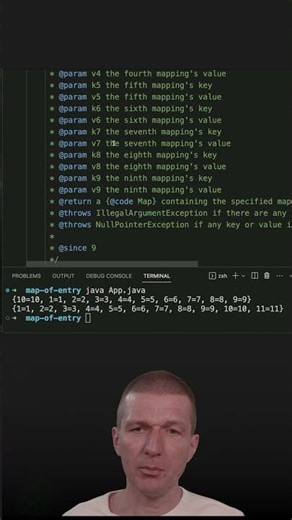 Map.of vs. Map.ofEntries #java #shorts