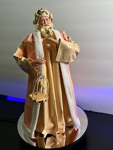 Vintage Santa Silvestri Tree Topper / Table Topper Holding a Bird Cage. - Etsy