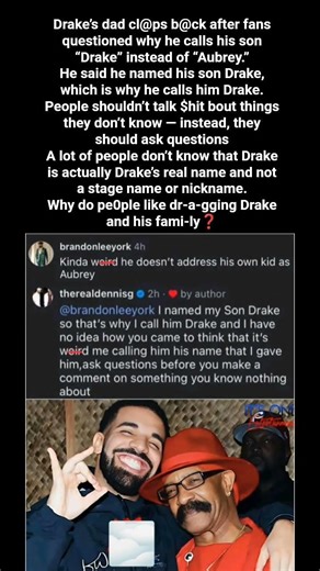 Fans Question Drake’s Real Name#Drake #HipHop #CelebrityNews #Trending #Viral