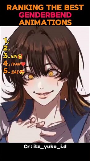 Ranking the best genderbend animations #bluelock #alienstage #oc#ocanimation #ivantill #bachira #rin