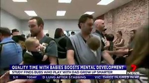 Quality time with babies boosts mental development. Study finds that babies who play with their dad's grow up smarter. More stories: https://yhoo.it/1qM6bW8 | 7NEWS Australia