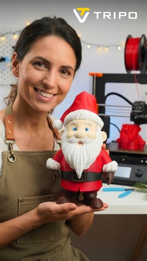 3D Cad Designer on Instagram: "You’re not ready for this 🎅 This Santa didn’t come from a model library. I just typed one line into Tripo AI and it generated a fully animated Santa character. Tripo even split the model into perfect printable parts automatically — no slicing, no manual cleanup. 🚀 Join the Tripo 3.0 Creative Journey! First 300 sign-ups via my invite code👉4BBZ3A or link in my bio will get +500 bonus credits to generate models #tripoai #textto3d #aifordesigners #3dprinting #christ