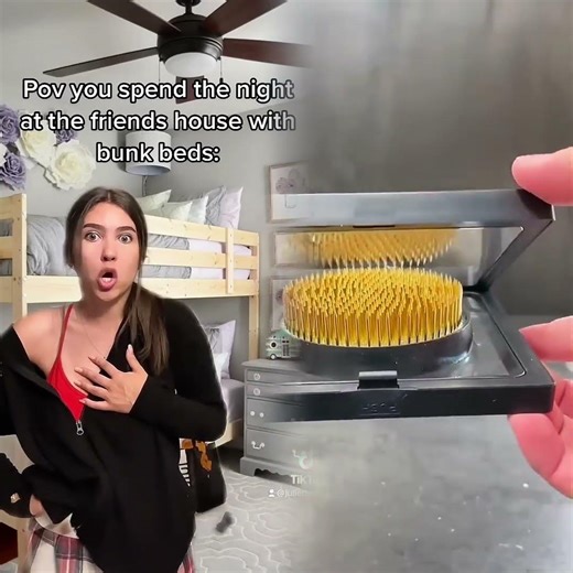 POV you spend the night at the friends house with bunk beds