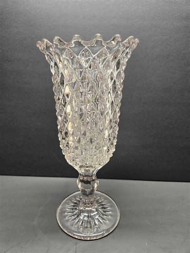 EAPG Flint Glass Sawtooth Pedestal Celery Vase. 10 in Tall 4.5 in Wide - Etsy