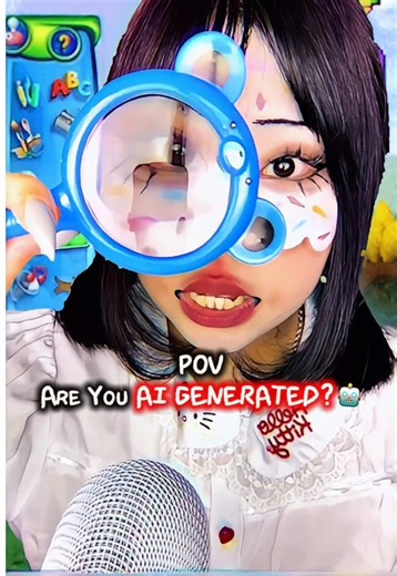 POV Checking if YOU are AI😳 is out NOW on my YT Link in bio💕🔗 #k1ttenscafe #povs #roleplay #relaxingsounds #lostmedia