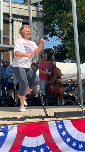 Dance Appalachia on Instagram: "Mary Ann Puckett Smithville Jamboree 2025 #buckdance #flatfoot #oldtime #clogging #bluegrass"