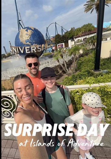 SURPRISE DAY AT ISLANDS OF ADVENTURE 🤭💚👏🏼✨ I booked this last night while they were all asleep - because why not? ONE DAY - ONE PARK of all of our favourites! Velocicoaster, hulk & hagrids 🎢 🤭 This wasn’t exactly the plan - it absolutley wasn’t necessary! The kids haven’t asked, haven’t moaned… but a little bonus day on a bonus trip is a win! #islandsofadventure #universalorlando #spendthedaywithme #universal #fyp