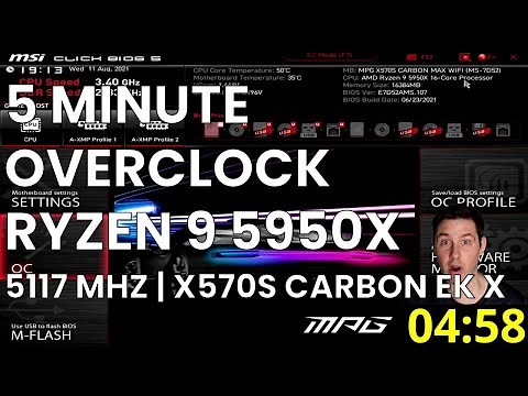 5 Minute Overclock: Ryzen 9 5950X to 5117 MHz