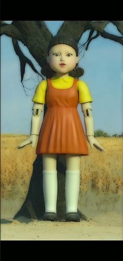 squid game doll singing red light ,green light