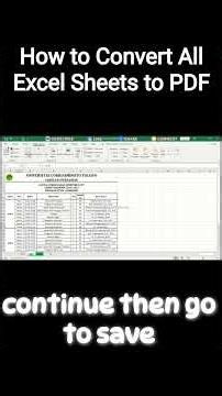 How to Convert All Excel Sheets to PDF #shorts #tutorial #convert #exceltopdf #excel #pdf