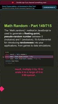🔥 Math Random Method - Part 149/715 - Best Practice Explained #shorts #javascript