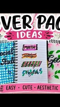 ✨ 8 Easy & Aesthetic Subject Cover Page Ideas | Back to School Notebook Decoration
