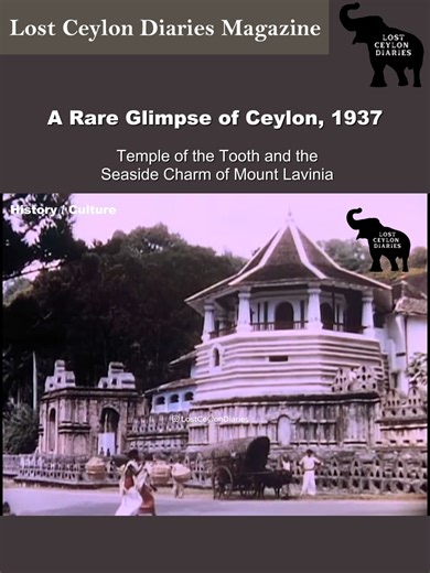 Lost Ceylon Diaries Magazine on Instagram: "This footage comes from the 1937 travel documentary Glimpses of Java and Ceylon, part of James A. FitzPatrick’s famed “Traveltalks” series. FitzPatrick, nicknamed “The Voice of the Globe,” produced, directed, and narrated these short cinematic travelogues that brought distant lands to life for global audiences. Glimpses of Java and Ceylon offers a rare visual journey through colonial era Sri Lanka capturing everyday scenes from Colombo, Kandy, rural vi