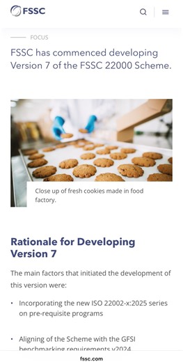 FSSC 22000 Version 7: New Developments and Timeline | PT REI Sistem Indonesia Group posted on the topic | LinkedIn