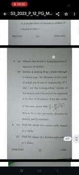 PG Math Paper 12 semester 3 SKMU DUMKA 2023 PYQ
