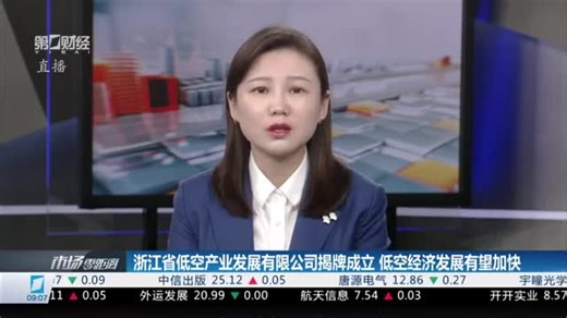 浙江省低空产业发展有限公司揭牌成立 低空经济发展有望加快