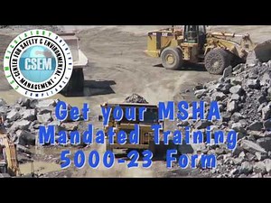 MSHA Part 46 (24 hour) New Miner Training