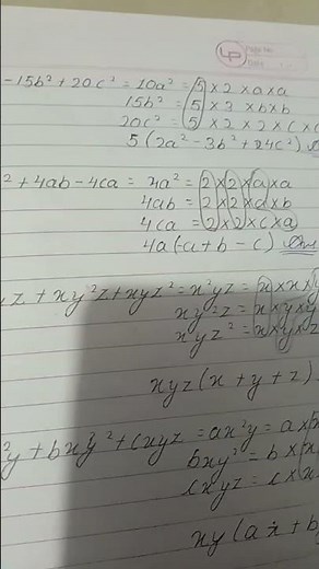 Class 8 maths chapter factorization