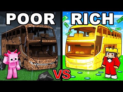 RICH VS POOR BUS Build Battle in Minecraft!