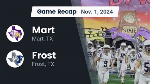 Football Recap: Mart Snaps Ten-Game Streak of Wins on the Road