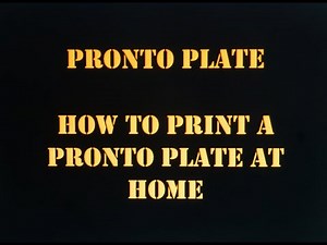 PRONTO PLATE How to Print the Pronto Plate at Home