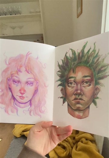 Portrait Drawing with Prismacolor Col-Erase Pencils