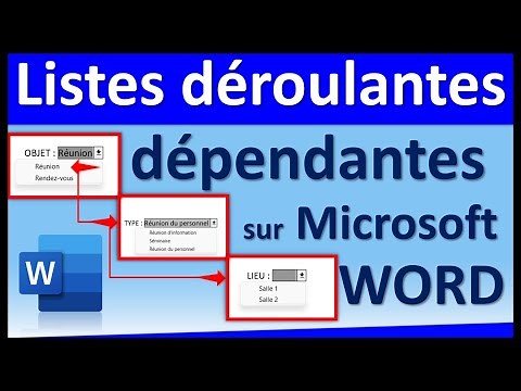 Créer des listes déroulantes dépendantes avec WORD à plusieurs niveaux (ou listes en cascade)