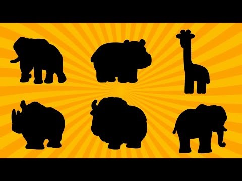 Você Consegue Adivinhar? 🐘 MAIORES ANIMAIS TERRESTRES do mundo?🦒🦏! Divertido, Descubra pela sombra!