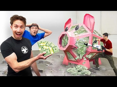 $10,000 if you can break the PIGGY BANK (CHALLENGE)