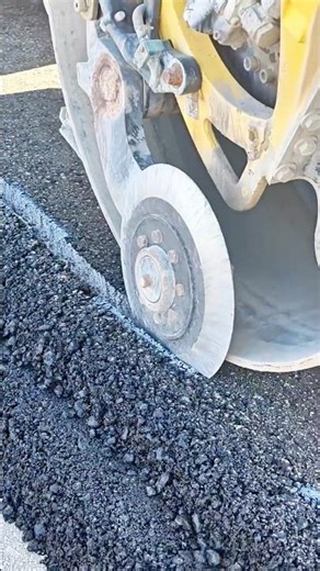 Oddly Satisfying Asphalt Edge Cutting in Action!