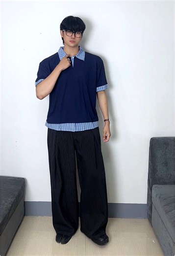 soft and simple vibe #koreanpoloshirt #pleatedtrousers #outfitideas #tiktokfashion #ootd