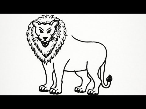 How to Draw a Realistic Lion Easy 🦁 | Realistic Lion Drawing Tricks
