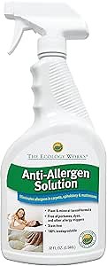 The Ecology Works- Plant-Based Dog & Cat Allergy Spray, Dander Remover & Dust Mite Waste Reducer for Relief from Allergies - Cleans Home, Bedding & Furniture Naturally, Fragrance-Free