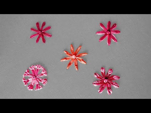 5 Beautiful Lazy Daisy Flower Stitches You Must Try | Easy Embroidery Tutorial