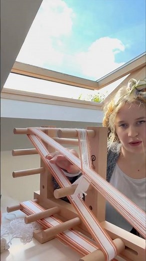 Setting up (warping) my new inkle loom! #weaving #loom #handmade