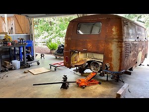 RUSTY'S BACK! VW BUS Restoration Transmission/Axle Installed, Abandoned 40 years Kombi Resurrection