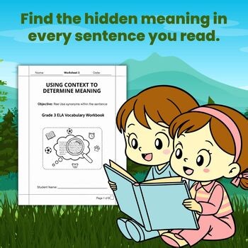 Grade 3 Context Clues Worksheets | Determine Word Meaning & Vocabulary