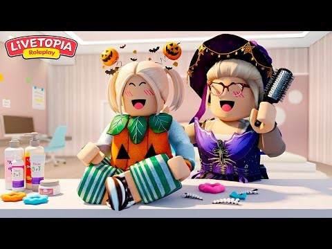 ROTINA SE ARRUMANDO PARA O HALLOWEEN! Family Roleplay Livetopia - ROBLOX