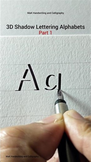 3D shadow lettering alphabets | Part 1