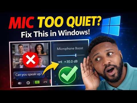 Mic Too Quiet? How to BOOST Your Microphone Volume on Windows 10 & 11 (Free Fix!)