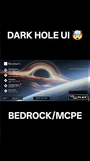 Black hole UI for Minecraft BEDROCK/MCPE 🤯#minecraft #blackhole #viral #mcpe