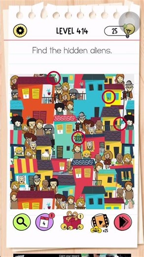 Brain Test All Star Level 414 Answer | Find the hidden aliens