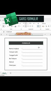 buat formulir di excel #microsoftword #belajarngetik #belajarexcel #belajarkomputer #tutorialkomputer | Aprial Mustilan