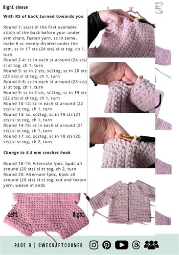 Free crochet pattern part 1 - crochet baby jacket