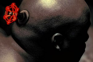 Quién diantres es el tipo calvo con una válvula roja en la cabeza del logo de Valve