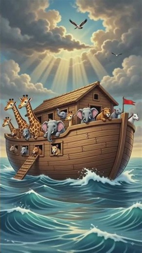 A Incrível Aventura da Arca de Noé! 🦁🦒 (História Bíblica para Crianças)