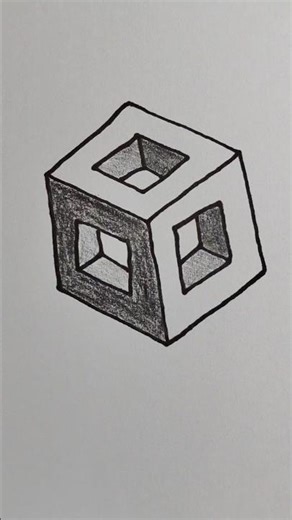 ارسموا المكعب بالطريقة الصحيحة 🧑‍🎨😍 #رسم #رسمتي #رسم_سهل #ثلاثي_الابعاد #art #3dillusion#cube
