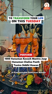 353K reactions · 1.5K shares | Stop Obstacles, Debt, and Fear Now! This is your divine call to witness the most powerful ritual: the 1008 Hanuman Kavach Mantra Jaap at the sacred Panchamukhi Hanuman Mandir. Join this transformative event every Tuesday evening from 6:00 PM - 8:00 PM. Utsav App is trusted by 2 Lakh+ devotees for authentic rituals. Book your sankalp now, receive the authentic video proof, and get Holy Prasad delivered right to your home. | Utsav App Pujas | Facebook