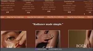 Minimalist Cosmetic Website Template, Aesthetic Cosmetics Website Design, Editable E-commerce Website, Digital Cosmetics Website, Canva